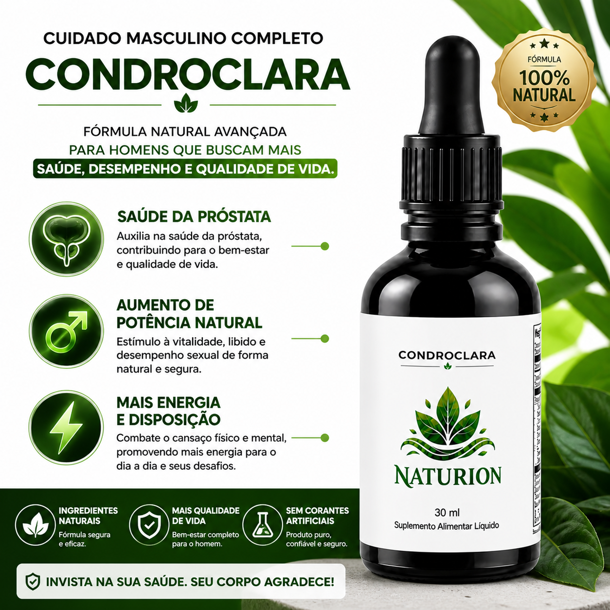 Naturion 30ml Original - Potência Em Gotas Natural