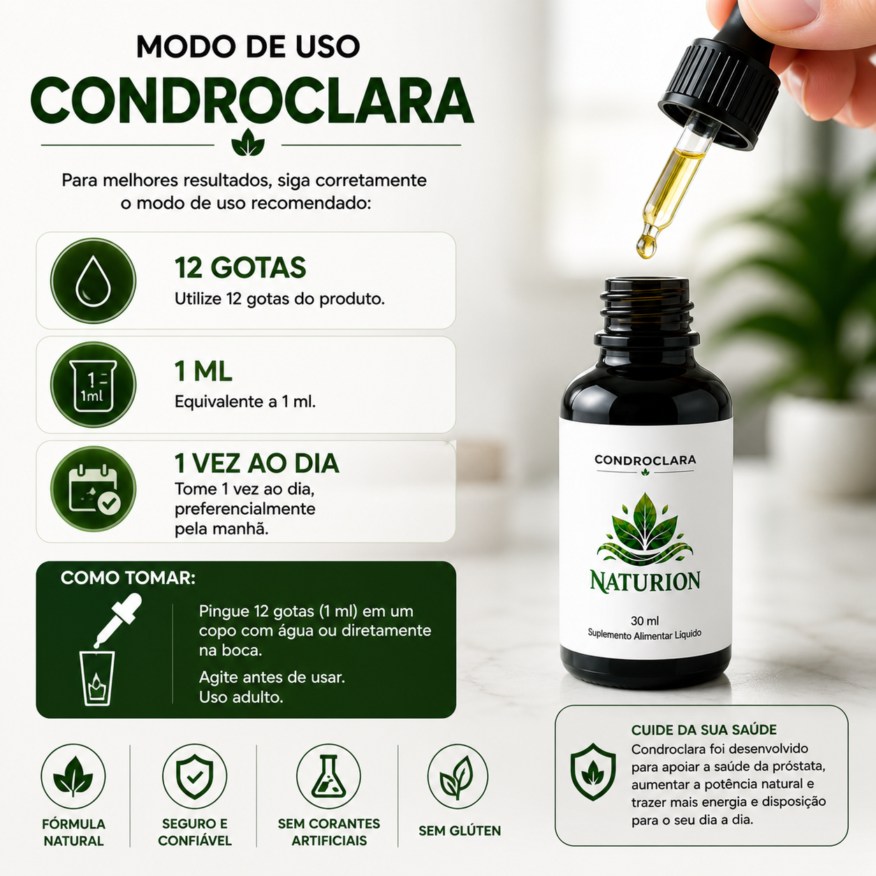 Naturion 30ml Original - Potência Em Gotas Natural